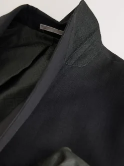 Next Black Slim Fit Signature Nova Fides 100% Italian Wool Tuxedo Suit Jacket Sale