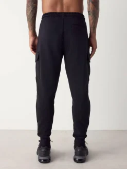 Next Slim Fit Slim Fit Brushback Heavyweight Cargo Joggers Black Best