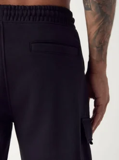 Next Slim Fit Slim Fit Brushback Heavyweight Cargo Joggers Black Best