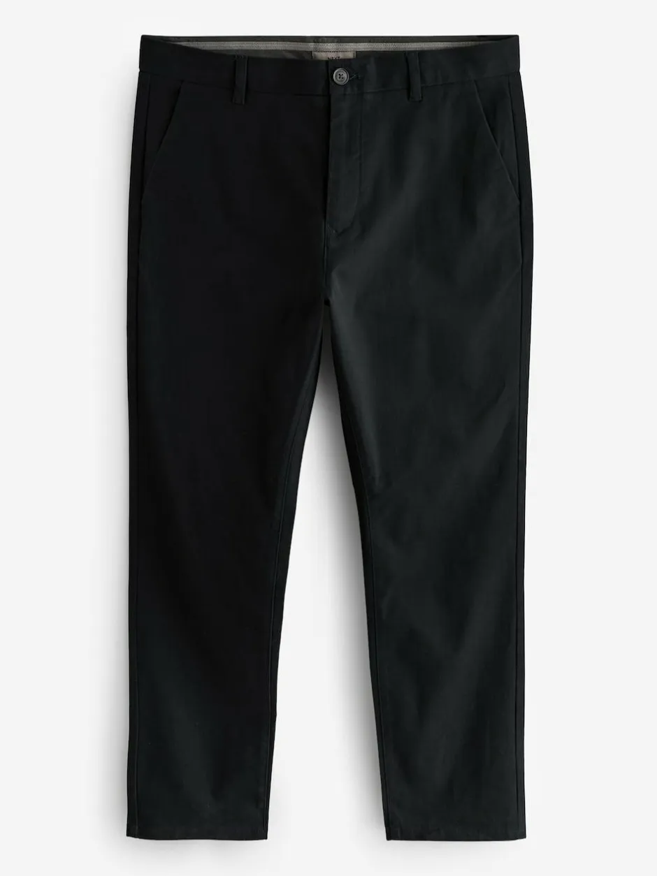 Next Black Slim Fit Stretch Chinos Trousers New