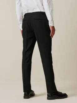 Next Black Slim Fit Suit Trousers With Side Adjuster Discount
