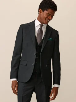 Next Black Slim Fit Textured Suit Jacket Sale