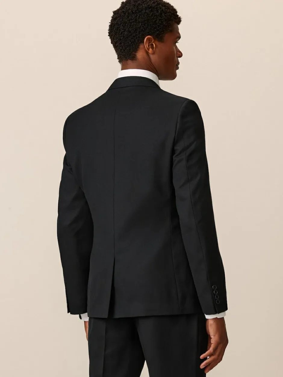 Next Black Slim Fit Textured Suit Jacket Sale