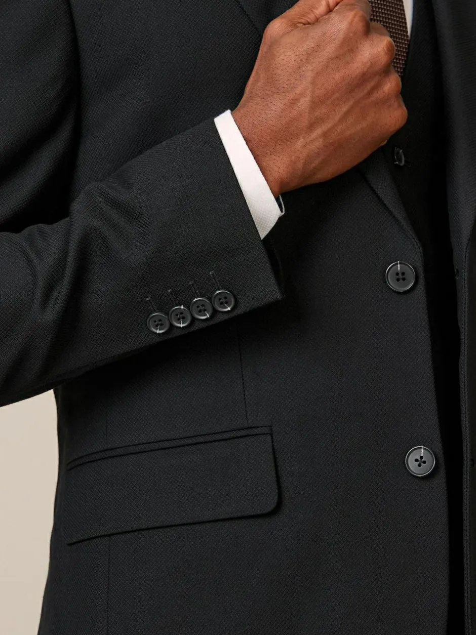 Next Black Slim Fit Textured Suit Jacket Sale