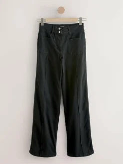 Next Slim Lift and Shape Wide Leg Jeans Black Sale