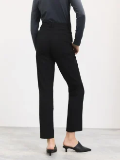 Next Slim Tailored Trousers With Wool Black New