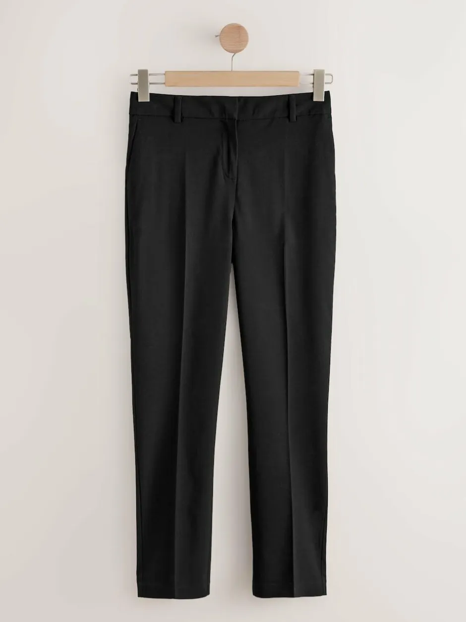 Next Slim Tailored Trousers With Wool Black New