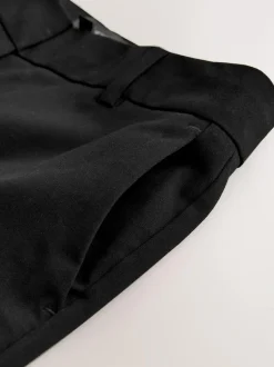 Next Slim Tailored Trousers With Wool Black New