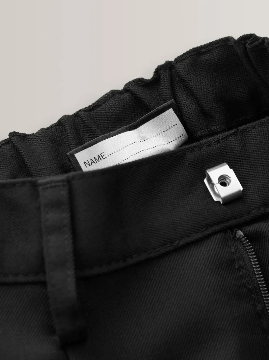 Next Slim Waist School Pleat Front Trousers (3-17yrs) Black Clearance