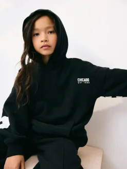 Next Black Slogan Hoodie (3-16yrs) Hot