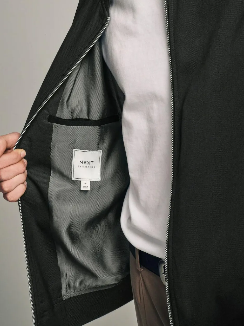 Next Black Smart Bomber Jacket Outlet