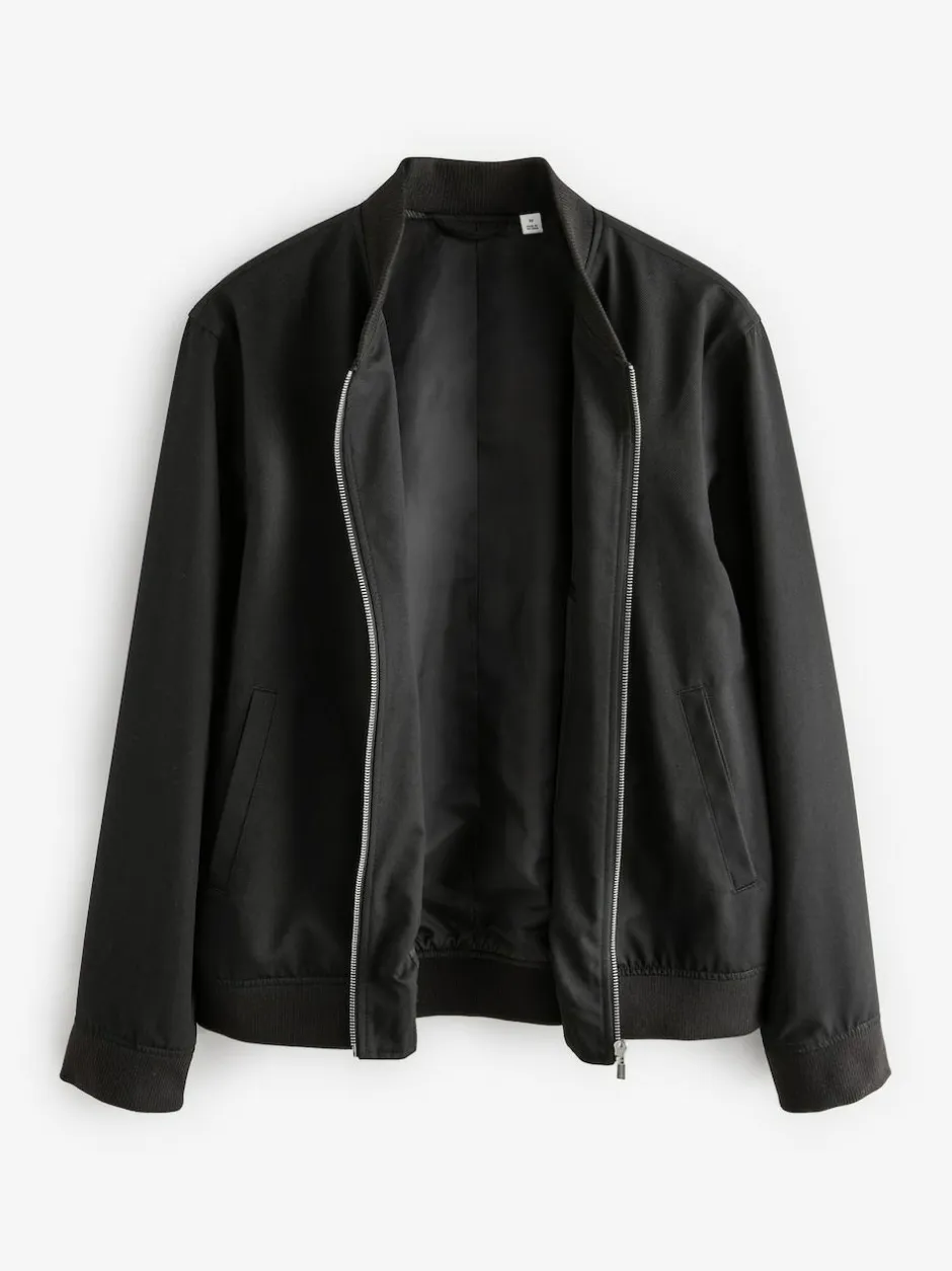 Next Black Smart Bomber Jacket Outlet
