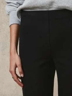 Next Smoothing Ponte Jersey Wide Leg Trousers Black Discount