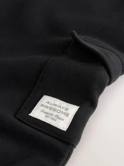 Next Soft Touch Jersey Utility Joggers (3mths-7yrs) Black Outlet
