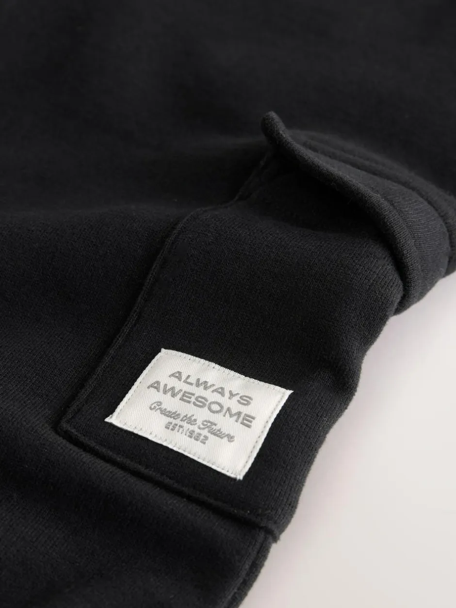 Next Soft Touch Jersey Utility Joggers (3mths-7yrs) Black Outlet