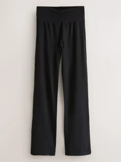 Next Soft Touch Rib Ruched Flare Leggings Black Online