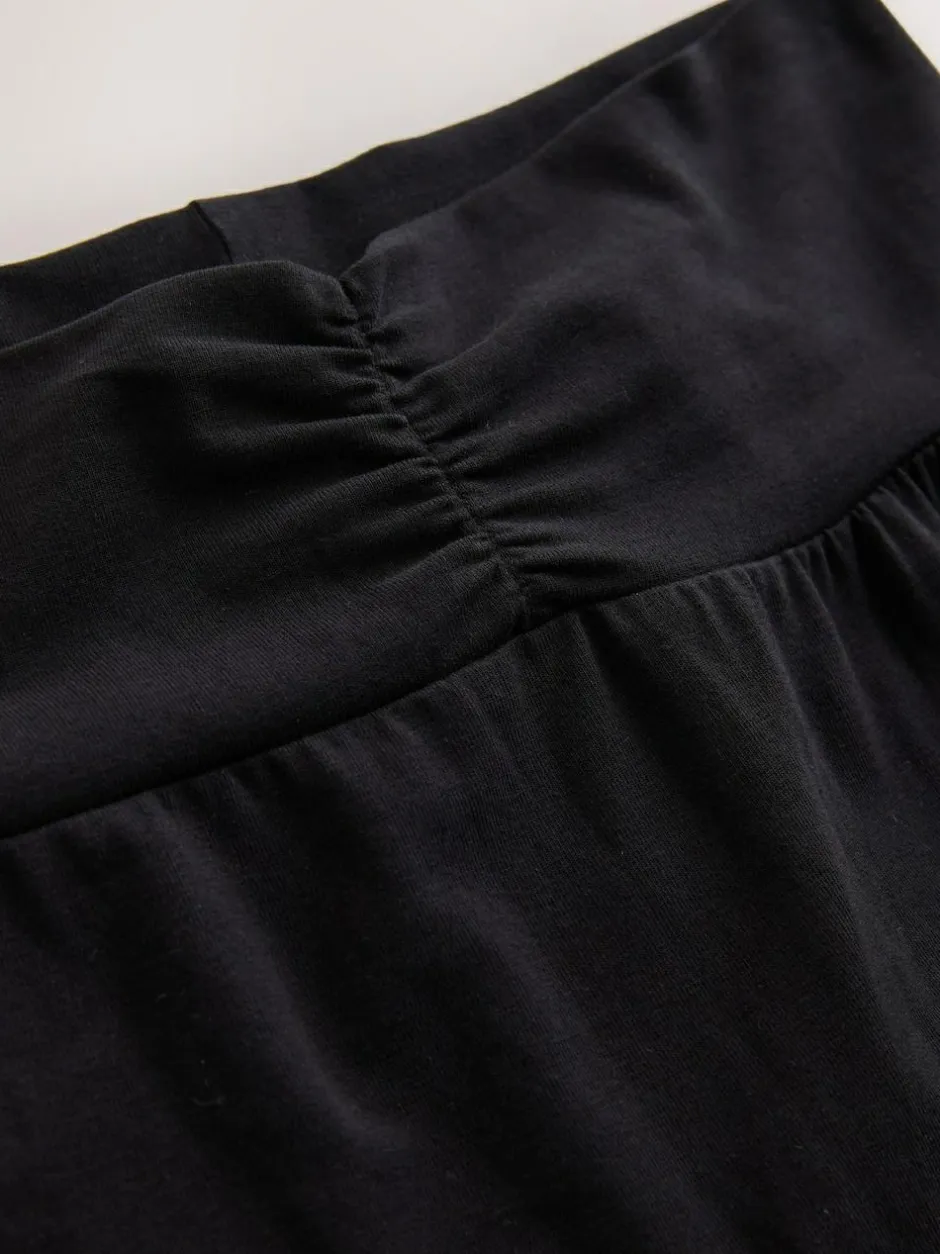 Next Soft Touch Rib Ruched Flare Leggings Black Online