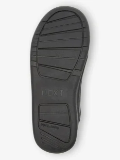 Next Black Standard Fit (F) Lace-Up School Trainers Outlet