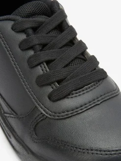 Next Black Standard Fit (F) Lace-Up School Trainers Outlet