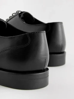 Next Black Standard Fit Leather Oxford Toecap Shoes Online
