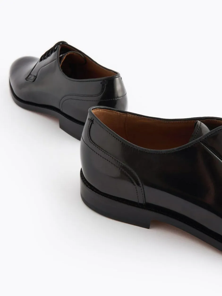 Next Standard Fit Signature Leather Sole Derby Shoes Black Sale