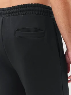 Next Black Straight Fit Relaxed Fit Brushback Heavyweight Joggers Clearance