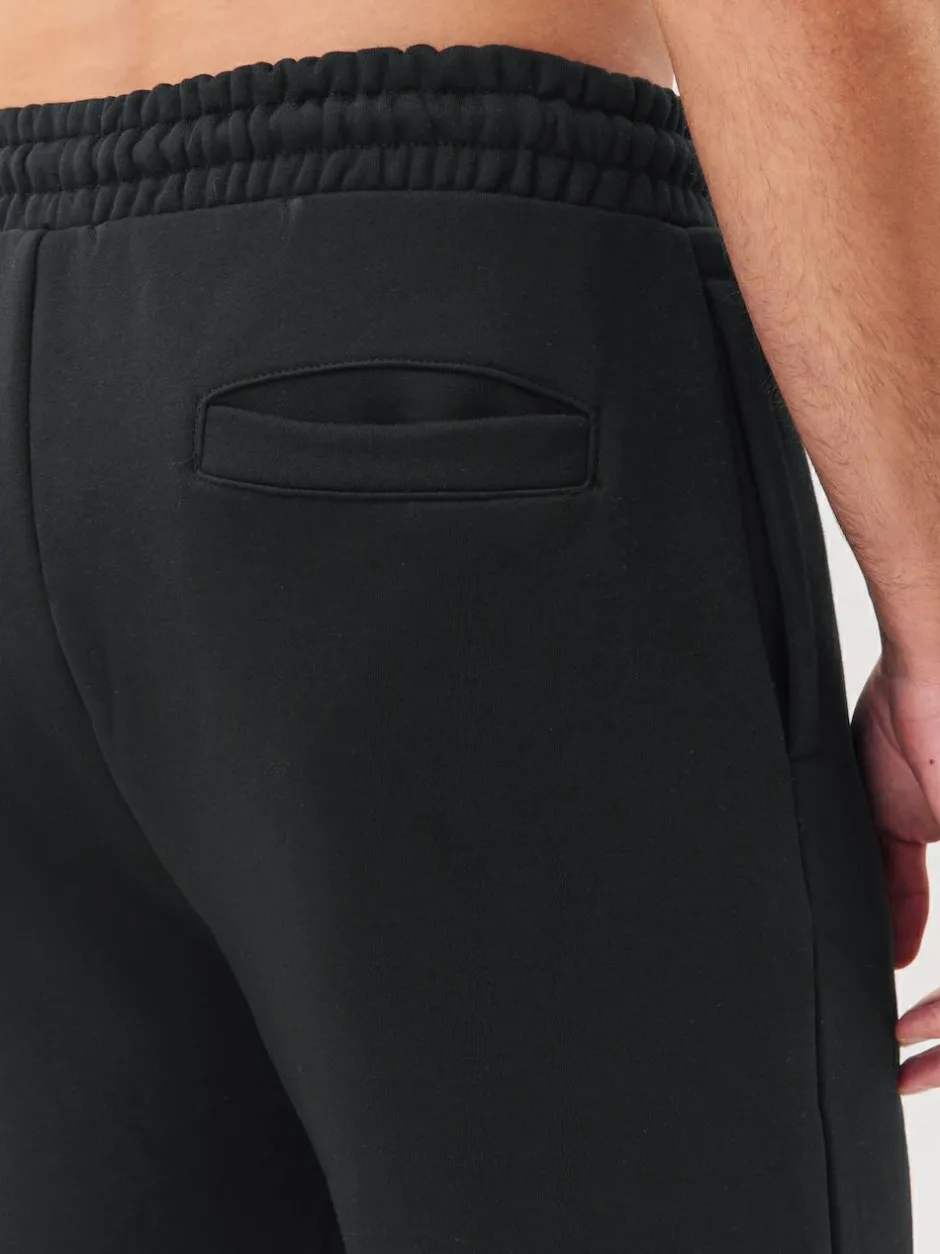 Next Black Straight Fit Relaxed Fit Brushback Heavyweight Joggers Clearance
