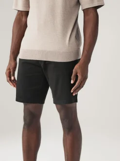 Next Black Straight Fit Stretch Chinos Shorts Hot