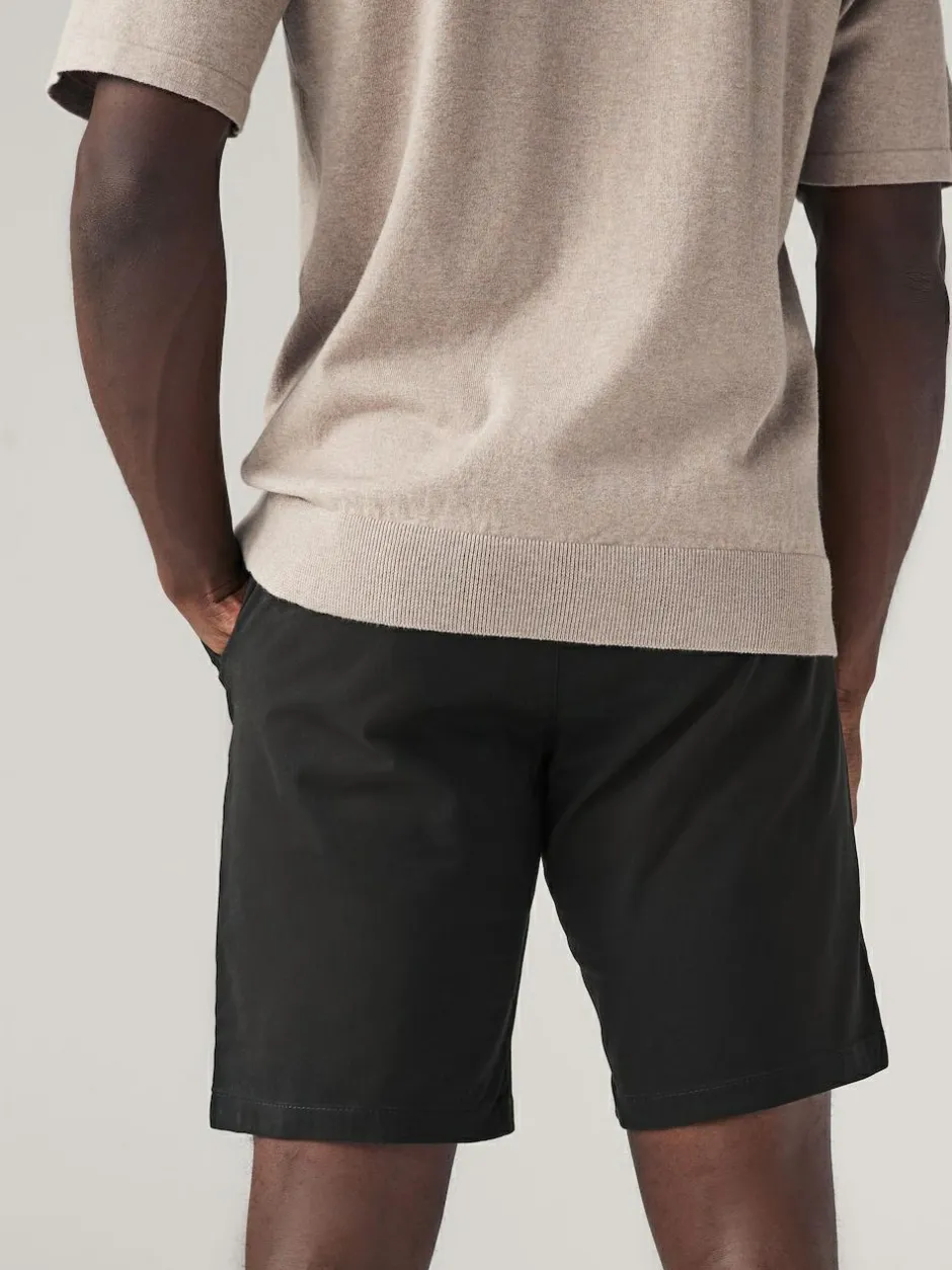 Next Black Straight Fit Stretch Chinos Shorts Hot