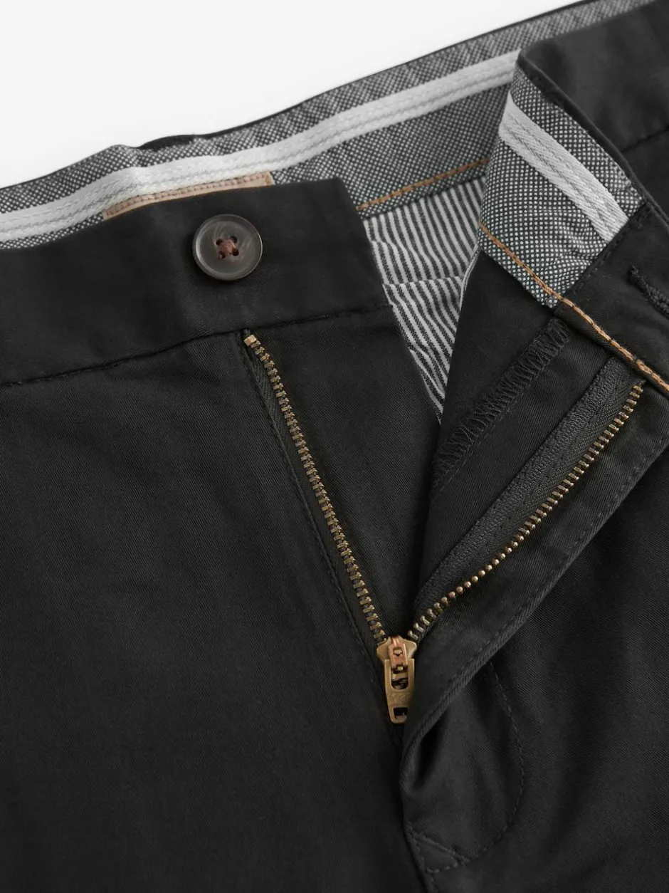 Next Black Straight Fit Stretch Chinos Shorts Hot