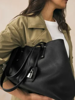 Next Black Structured Tote Bag Best