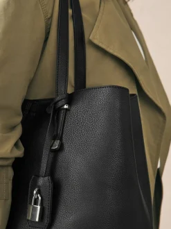 Next Black Structured Tote Bag Best