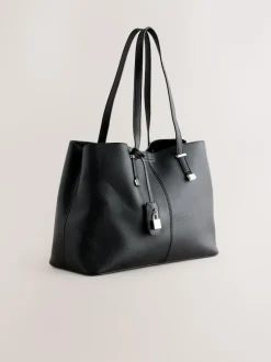 Next Black Structured Tote Bag Best