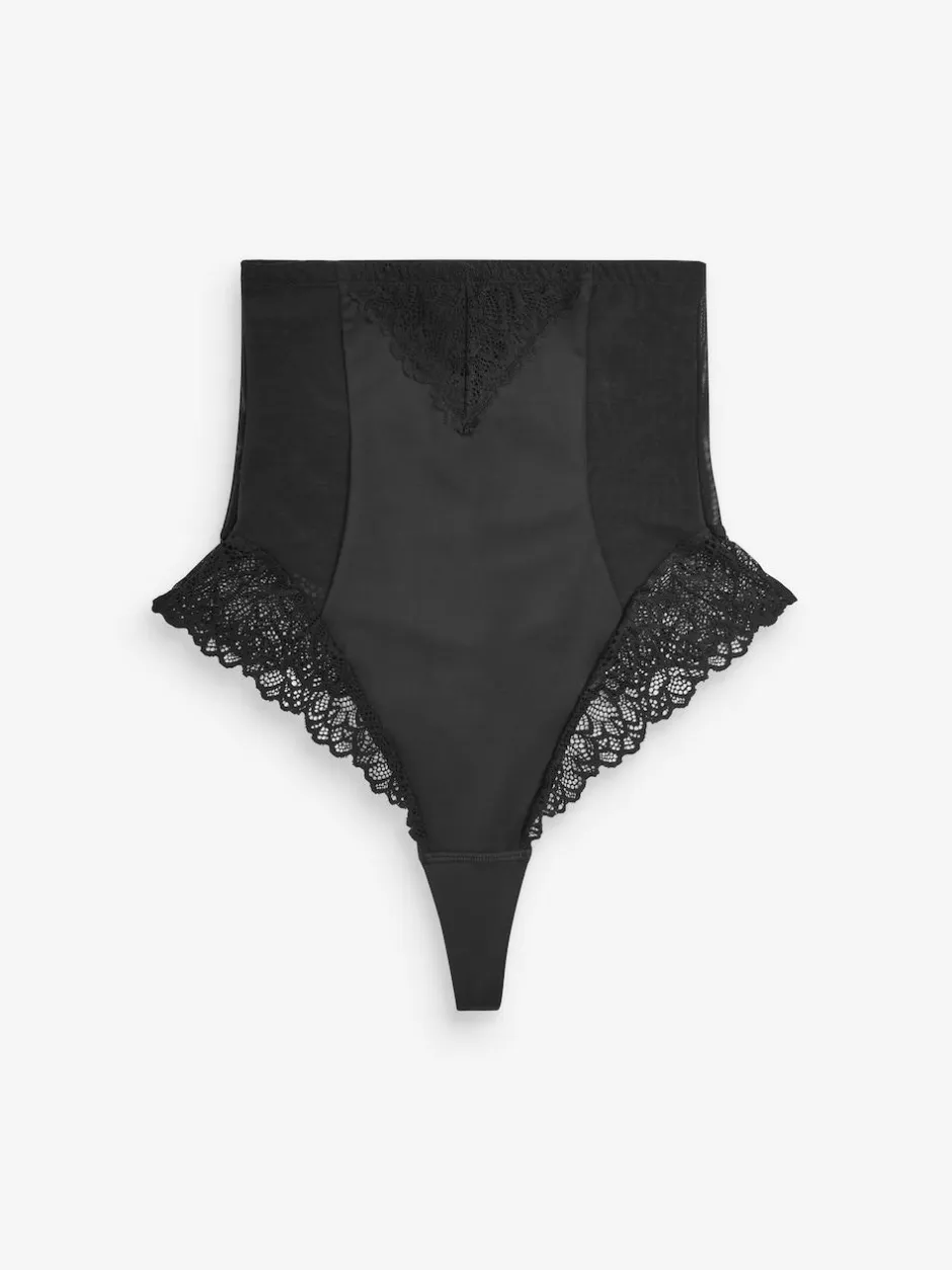 Next Super High Waist Thong Firm Tummy Control Shaping Briefs Black Best