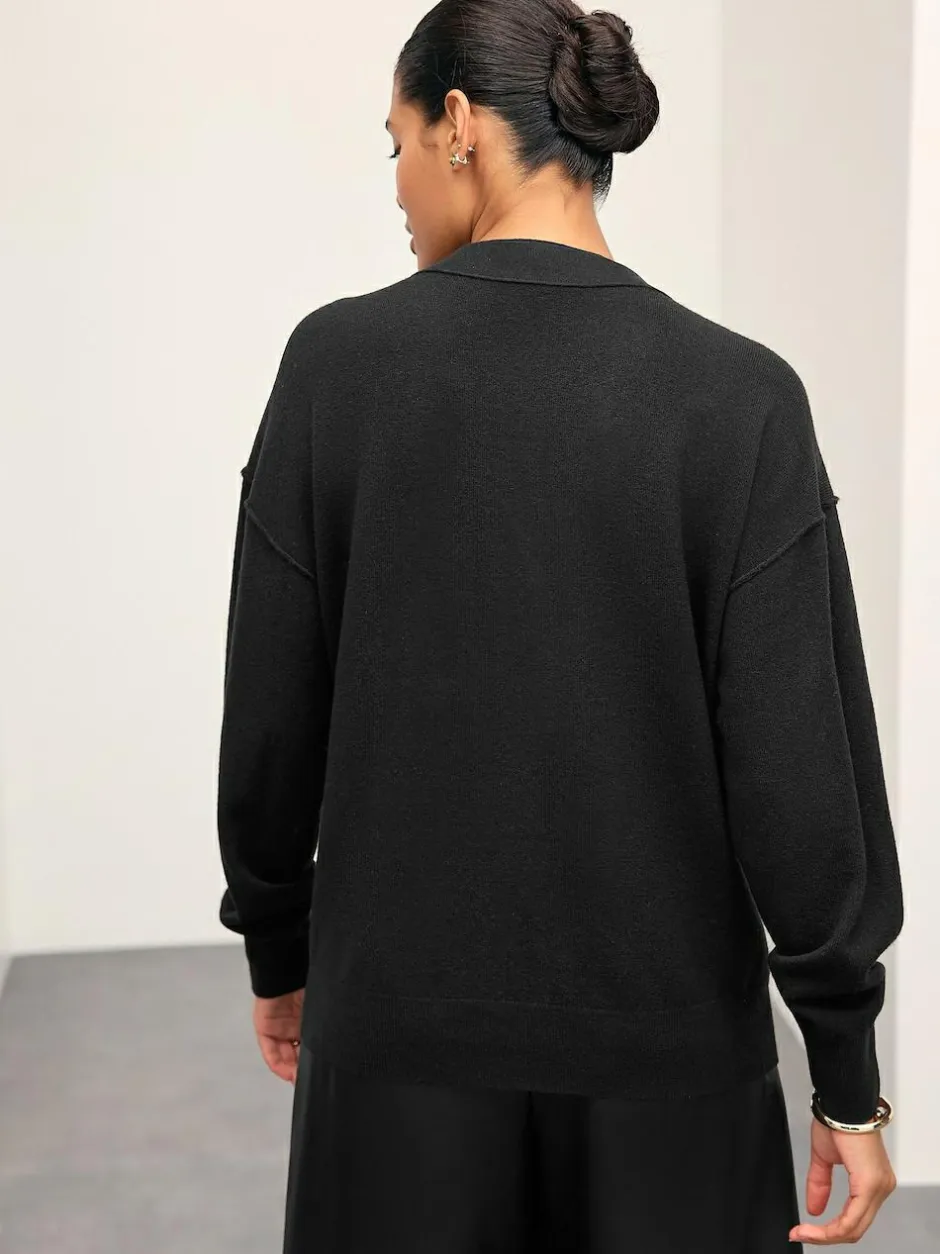 Next Black Supersoft V-Neck Cardigan With Pockets Best