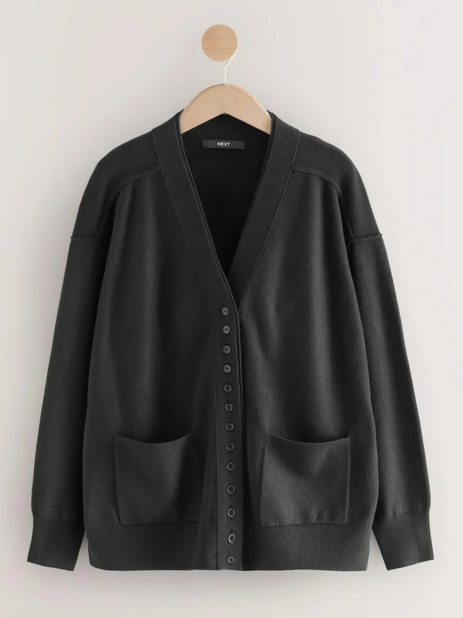 Next Black Supersoft V-Neck Cardigan With Pockets Best