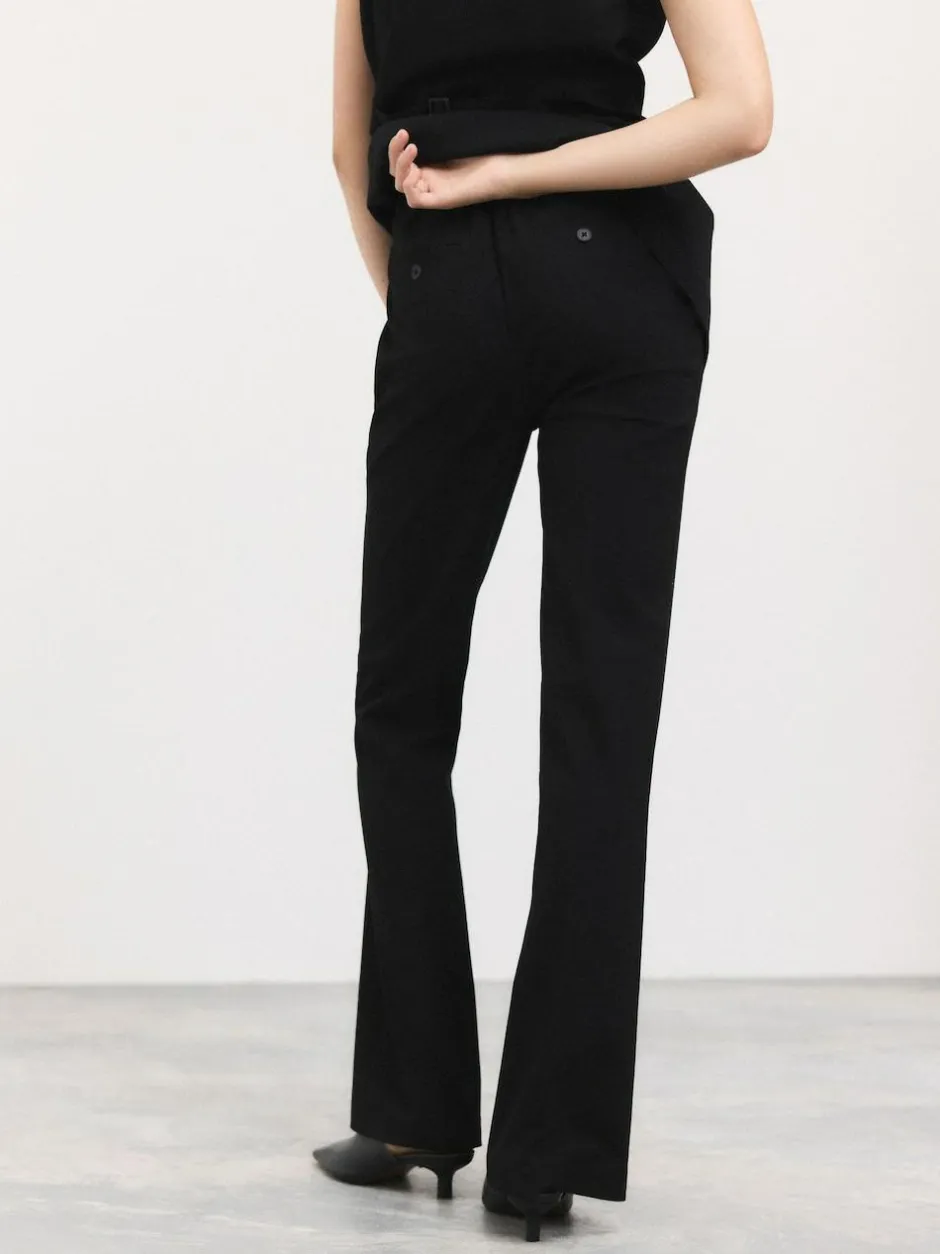 Next Tailored Bootcut Trousers With Wool Black