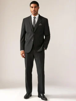 Next Black Tailored Fit Tailored Fit Wool Blend Motionflex Suit Jacket Sale