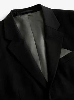 Next Black Tailored Fit Tailored Fit Wool Blend Motionflex Suit Jacket Sale