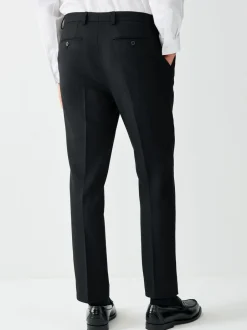 Next Tailored Fit Textured Suit Trousers Black Discount