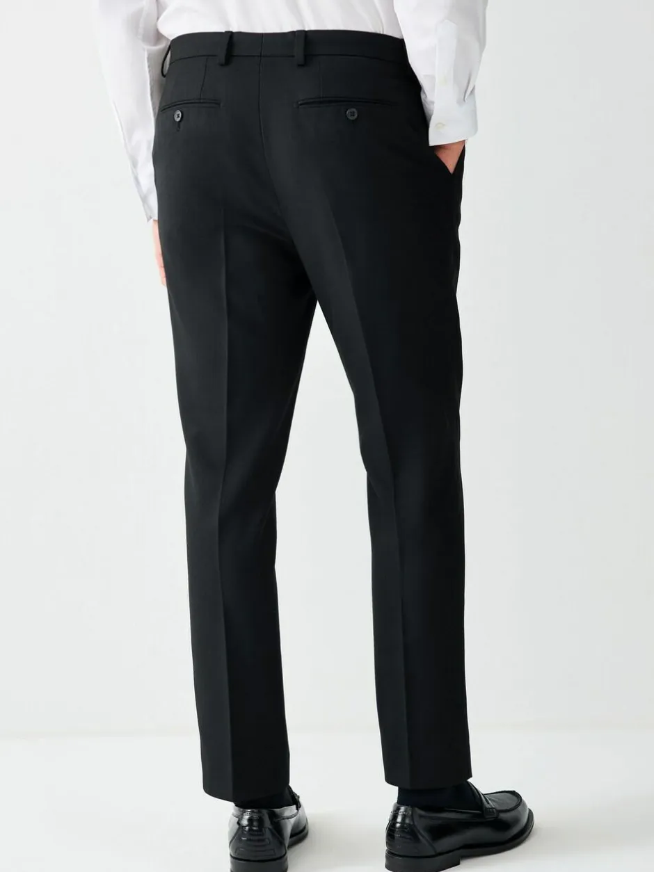 Next Tailored Fit Textured Suit Trousers Black Discount