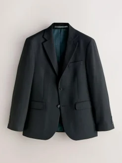 Next Tailored Fit Textured Suit Jacket Black Best