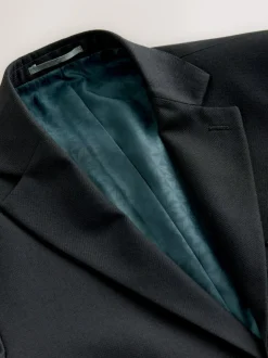 Next Tailored Fit Textured Suit Jacket Black Best