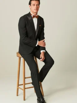 Next Black Tailored Fit Tuxedo Suit Jacket