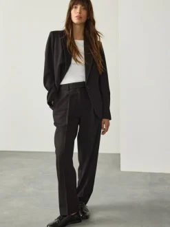 Next Black Tailored Tapered Trousers Sale