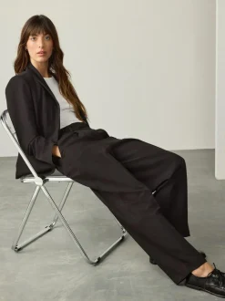 Next Black Tailored Tapered Trousers Sale