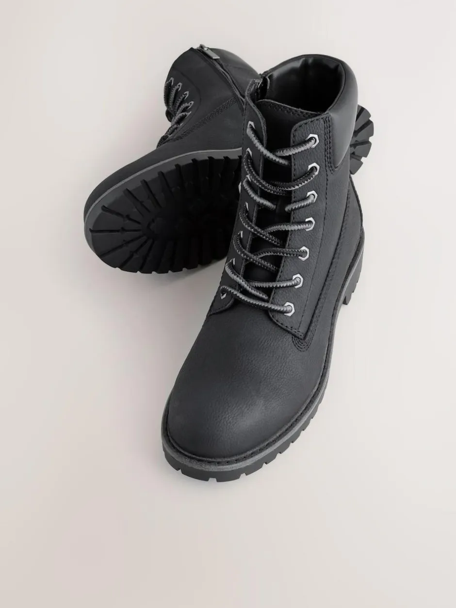 Next Black Tall Zip-Up Boots Hot