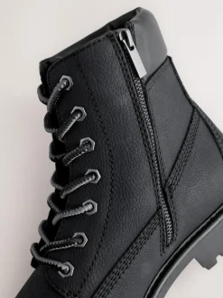 Next Black Tall Zip-Up Boots Hot