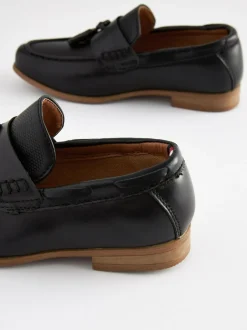 Next Standard Fit (F) Smart Loafers Black Tassel Sale