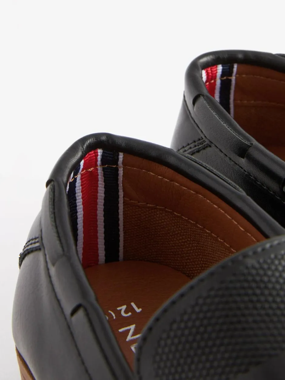 Next Wide Fit (G) Smart Loafers Black Tassel Sale